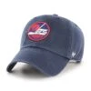 '47 BRAND Winnipeg Jets - 47 Brand NHL Clean Up Vintage Adjustable Hat -The Hockey Shop 47 brand hats winnipeg jets 47 brand nhl clean up vintage adjustable hat navy navy osfm 30113366376514