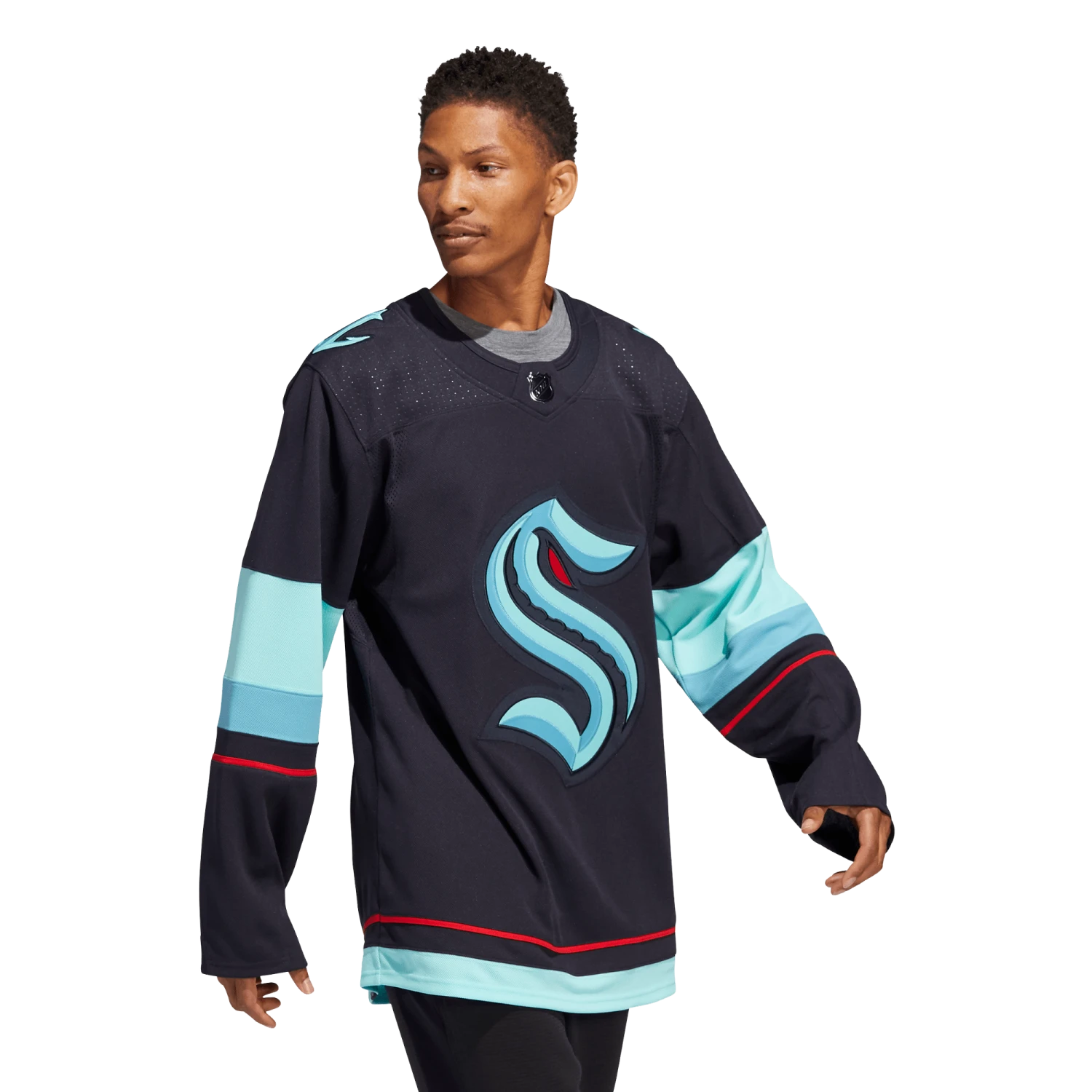 Seattle Kraken Home Adidas PrimeGreen Senior Jersey 5 Seattle Kraken Home Adidas PrimeGreen Senior Jersey - Image 3