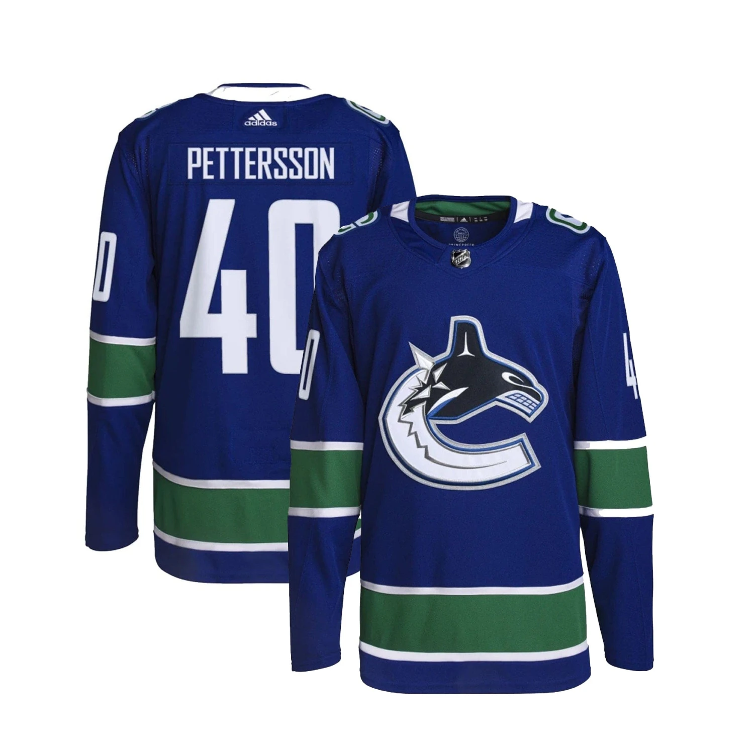 Vancouver Canucks Home Adidas PrimeGreen Senior Jersey - Elias Pettersson 3 Vancouver Canucks Home Adidas PrimeGreen Senior Jersey - Elias Pettersson