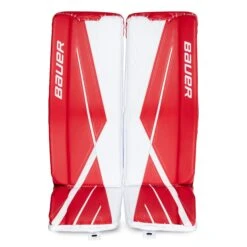 Bauer Supreme 3S Intermediate Goalie Leg Pads -The Hockey Shop bauer leg pads bauer supreme 3s intermediate goalie leg pads white red l 32 28744279621698