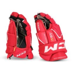 CCM Tacks AS-V Junior Hockey Gloves -The Hockey Shop ccm gloves ccm tacks as v junior hockey gloves red white 10 30184794062914