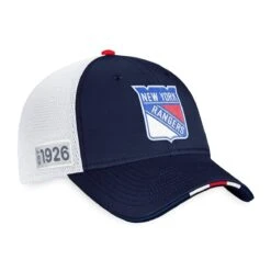 New York Rangers Fanatics Authentic Pro Draft Structured Trucker Hat -The Hockey Shop fanatics hats new york rangers fanatics authentic pro draft structured trucker hat osfa 29396081705026