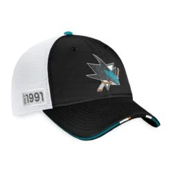 San Jose Sharks Fanatics Authentic Pro Draft Structured Trucker Hat -The Hockey Shop fanatics hats san jose sharks fanatics authentic pro draft structured trucker hat osfa 29395914522690