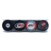 Carolina Hurricanes Inglasco NHL Logo Hockey Puck (4 Pack)