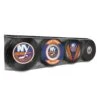 New York Islanders Inglasco NHL Logo Hockey Puck (4 Pack)