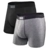 Saxx Vibe Boxers - Black / Grey (2 Pack) -The Hockey Shop saxx underwear saxx vibe boxers black grey 2 pack l 29811039928386