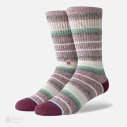 Stance Foundation Thirri Socks -The Hockey Shop stance socks stance foundation thirri socks maroon m 5609312813122