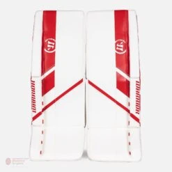 Warrior Ritual G5 Junior Goalie Leg Pads -The Hockey Shop warrior leg pads warrior ritual g5 junior goalie leg pads white red 24 1 14836018774082