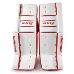 Warrior Ritual GT2 Classic Senior Goalie Leg Pads -The Hockey Shop warrior leg pads warrior ritual gt2 classic senior goalie leg pads white red 32 1 5 28863949832258